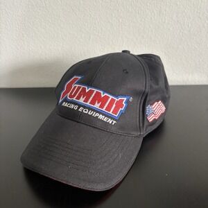 Summit Racing Equipment Hat Baseball Cap Black Strapback OSFM
